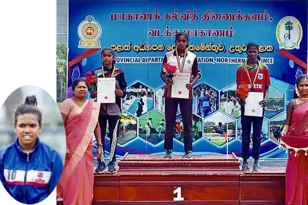 வடமாகாண பாடசாலைகளுக்கிடையே நடைபெற்ற  தடகளப் போட்டியில் மகாஜன மங்கை ஆரதி புதிய சாதனை