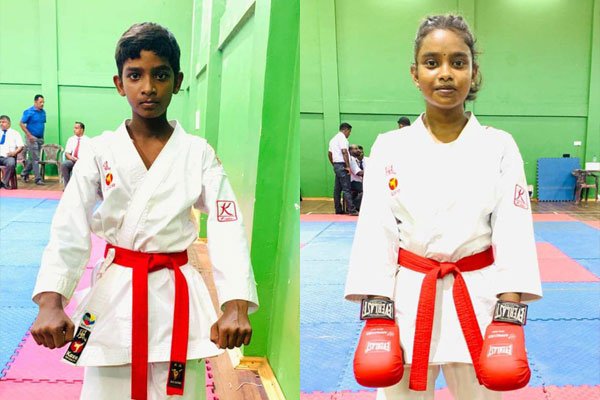 Mahajana students won medals in the karate championship  meet 2024